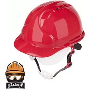 تصویر کلاه ایمنی عینک دار هترمن MK7 - رنگ قرمز Haterman MK7 helmet with glasses