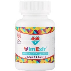 تصویر کپسول امگا 3 و کوکیوتن ویمکسیر 30 عدد Vimexir Omega3 And CoQ10 30 Softgels