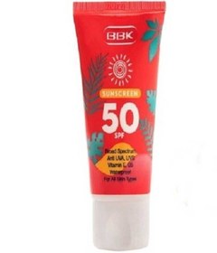 تصویر ضد آفتاب رنگی حاوی Spf50 مناسب انواع پوست حجم 50میل ببک 01 بژ طبیعی بیوتی مال 