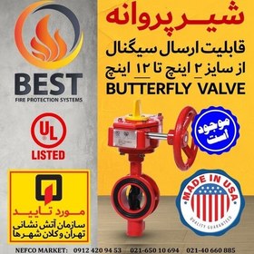 تصویر شیر پروانه ای ویفری با قابلیت ارسال سیگنال ULدار برند BEST سایز 2 اینچ 