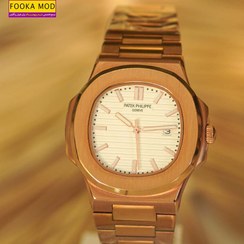 تصویر ساعت مردانه پتک فیلیپ رزگلد صفحه سفید - PATEK PHILIPPE 