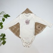 تصویر بادی نوزادی دخترانه آستین بلند برند لوپیلو طرح گل دار سفید رنگ - 6 تا 12 ماه 