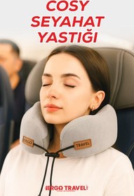 تصویر بالش خاکستری مسافرتی ارتوپدی دنج ویسکو M L Viscofoam 