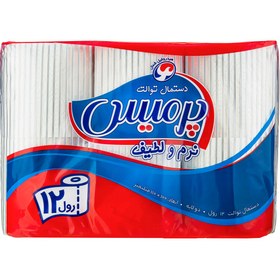 تصویر دستمال توالت رولی پرمیس 12 قلو 