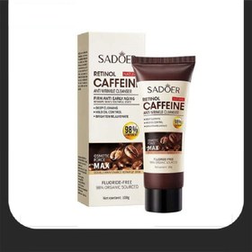 تصویر فوم شستشو و سفت کننده پوست رتینول مدل کافئین قهوه سادور SADOER SADOER coffee caffeine model retinol washing and firming foam