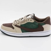 تصویر کفش کتونی زنانه و مردانه نایک ایر جردن 1 Travis Scott Fragment 