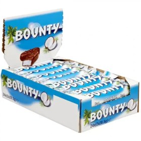 تصویر شکلات مغزدار نارگیلی بونتی 57 گرمی – بسته 24 عددی Bounty Coconut Milk Chocolate Bar 57g Box 24 Pcs