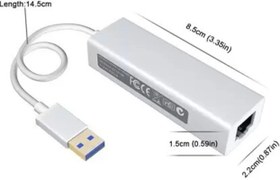 تصویر تبدیل USB به 100 LAN + هاب USB2.0 مدل فونیکس H-2210 