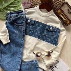 تصویر 2317-بلوز ترکیب جین 