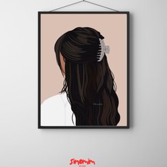 تصویر تابلو دخترونه - A4: 21x30cm / چوب روشن عرض ۳ سانتی‌متر 