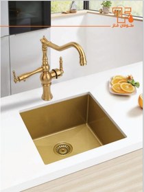 تصویر شیر ظرفشویی دومنظوره طوفان فلز مدل ارس - کروم Tofan Felez Dual Sink Mixer Aras Model