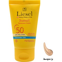 تصویر لایسل کرم ضد آفتاب +SPF50 پوست مختلط ا Liesel Sunsel Sunscreen SPF50+ Cream For Combination Skin Liesel Sunsel Sunscreen SPF50+ Cream For Combination Skin