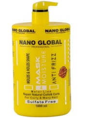 تصویر ماسک مو نانو گلوبال ۱۰۰۰ میل مناسب موهای فر و مجعد فاقد سولفات 