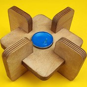 تصویر وارمر چوبی مربع بهمراه شمع 