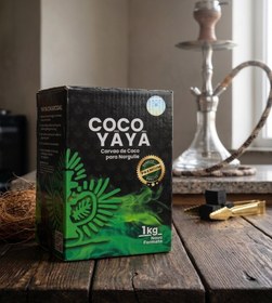 تصویر زغال کوکویایا نارگیل اصل بدون بو سردرد و طعم COCO YAYA charcoal,original coconut,no headache,no smell,no taste