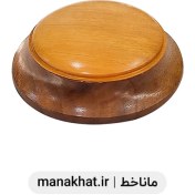 تصویر قط زن خوشنویسی چوب شمشاد گرد پایه دار بزرگ 