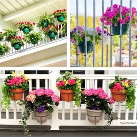 تصویر نرده آویز گلدان 