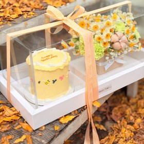 تصویر باکس گل و کیک نرگس 