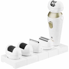 تصویر اپیلاتور جیمی GM7005: دستگاه 5 کاره با سری سنگ پا و نور LED 