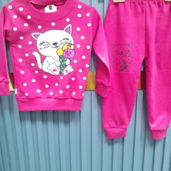 تصویر ست بلیز شلوار دخترانه طرح بستنی - 35 سرخابی 