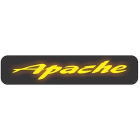 تصویر تابلو آرم جلو موتور سیکلت طرح آپاچی apache مدل چراغ دار ال ای دی led 