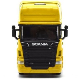 تصویر ماکت کشنده Scania V8 R730 قرمز 1/64 ماکت ماشین ولی مدل Scania V8 R730