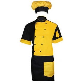 تصویر لباس کار مدل IGD Set CHEF رنگ زرد 