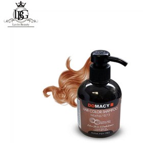 تصویر شامپو رنگساژ دوماسی Domacy مدل AMMONIA FREE شماره 8.73 رنگ موکا قهوه ای حجم 300 میلی لیتر Domacy coloring shampoo, model AMMONIA FREE, number 8.73, mocha brown, volume 300 ml