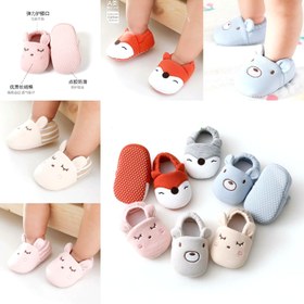 تصویر پاپوش نوزادی فانتزی مارک دار عروسکی حیوانات وارداتی - ۱ Baby_sock