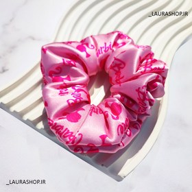 تصویر کش مو اسکرانچی طرح باربی دخترانه و زنانه Scrunchie barbie design for girls and women