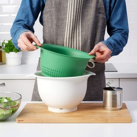 تصویر آبکش سبز روشن 24 سانتی متری ایکیا مدل IKEA UPPFYLLD IKEA UPPFYLLD colander bright green 24 cm