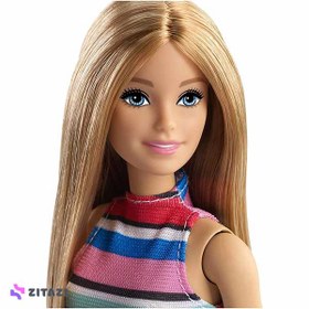 تصویر عروسک باربی فشن مدل Barbie Fashion - با لباس های رنگی - زمان ارسال 15 تا 20 روز کاری 