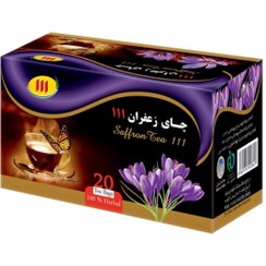 تصویر چای سیاه و زعفران تی‌بگ 111 بسته ۲۰ عددی 