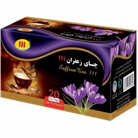 تصویر چای سیاه و زعفران تی‌بگ 111 بسته ۲۰ عددی 