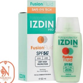 تصویر ضد آفتاب فیوژن واتر ایزدین پرو SPF +50 