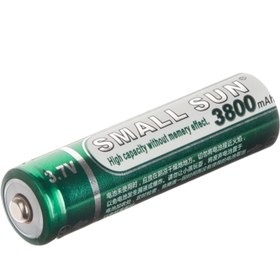 تصویر باتری لیتیوم-یون قابل شارژ اسمال سان ظرفیت 18650 li-ion 3800mAh میلی آمپر ساعت 