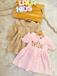 تصویر پیراهن یقه ب ب گندم کد 10035 