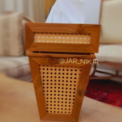 تصویر سطل و جا دستمال حصیری 