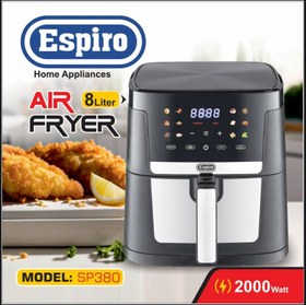 تصویر سرخ کن اسپیرو 8 لیتر مدل SP-380 بدون روغن(هواپز) ESPIRO SP 380