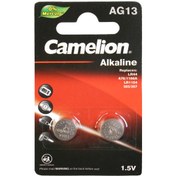 تصویر باتری سکه ای کملیون مدل AG13 بسته ۲ عددی 