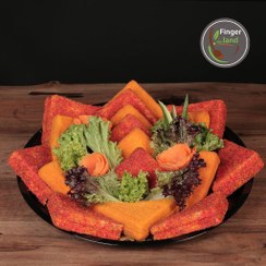 تصویر سینی پیتزا مرغ و سبزیجات vip 