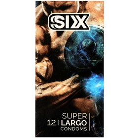 تصویر کاندوم سفت کننده و بزرگ کننده فوق العاده سیکس SIX Super Largo Condom 