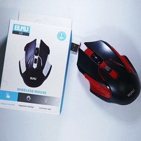 تصویر ماوس بی سیم گیمینگ BUKU مدل Q۸ - مشکی سفید BUKU Q8 wireless gaming mouse