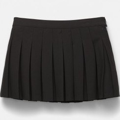 تصویر دامن کوتاه پلیسه دار زنانه مشکی پل اند بیر 