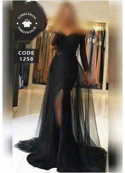 تصویر لباس مجلسی ماکسی بلند کد ۱۲۵۸ 