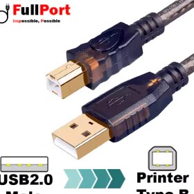 تصویر کابل پرینتر طول 15 متری USB2.0 برند دی نت D-NET Cable Printer USB2.0 15M