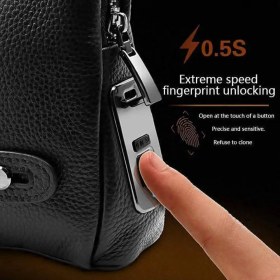 تصویر کیف دستی چرمی هوشمند با سنسور اثر انگشت شیائومی مدل Yencoly Smart Fingerprint Handbag Yencoly Smart Fingerprint Handbag