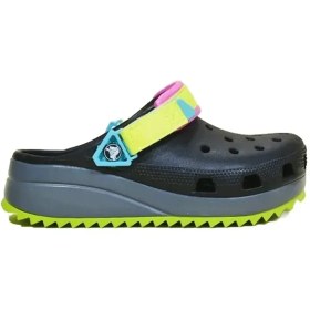 تصویر کراکس کلاسیک هایکر کلاگز مشکی سبز Crocs Classic Hiker Clogs Black Green 