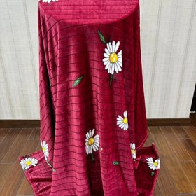 تصویر پتو مسافرتی یکنفره گل مریم Blanket