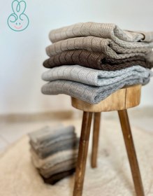 تصویر بافت دخترانه یقه شُل طرحدار برند آکو AKU 